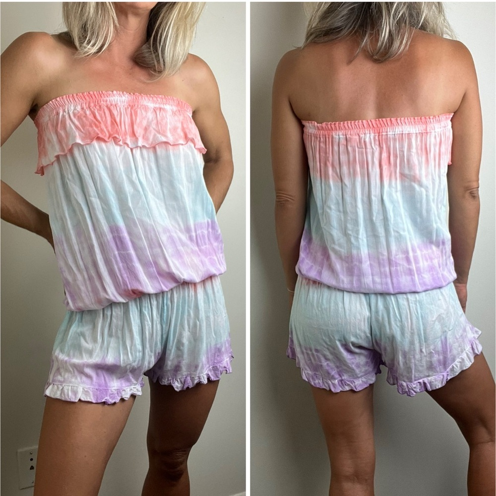 LANI LAU Hawaii Tie Dye Romper S/M